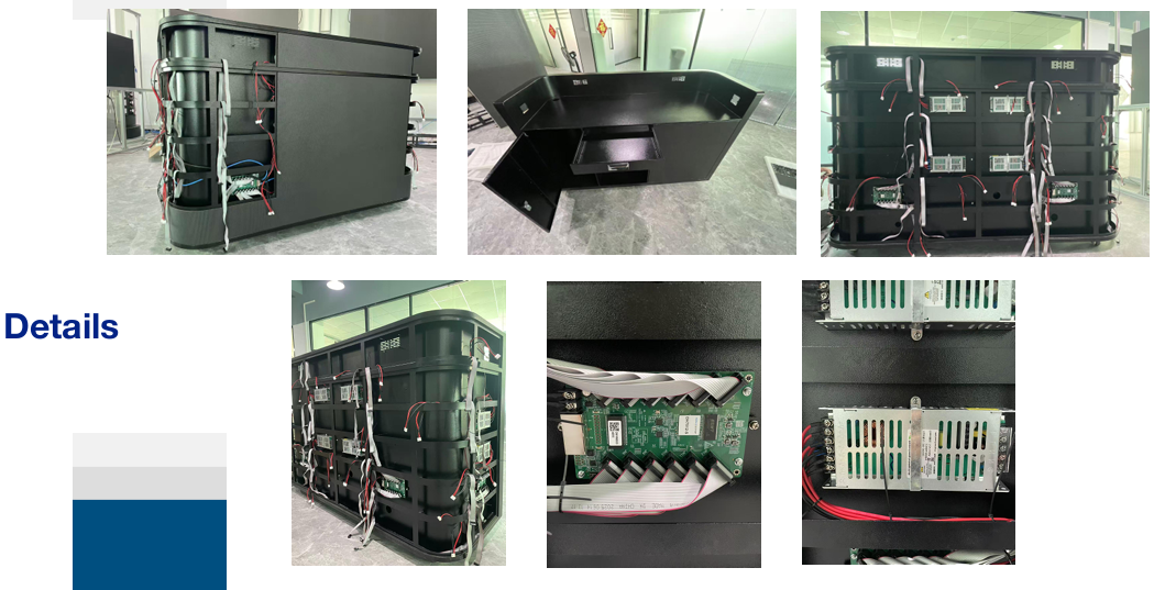 It adopts flexible soft LED modules, supports multiple pixel pitches P1.25/P1.53/P1.86/P2/P2.5